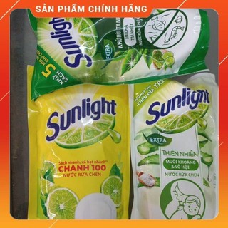 Túi nước rửa bát, chén sunlight 750g đủ màu