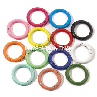 1 cặp Khoen móc khóa tròn mở 1.5cm