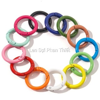 1 cặp Khoen móc khóa tròn mở 1.5cm