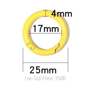 1 cặp Khoen móc khóa tròn mở 1.5cm