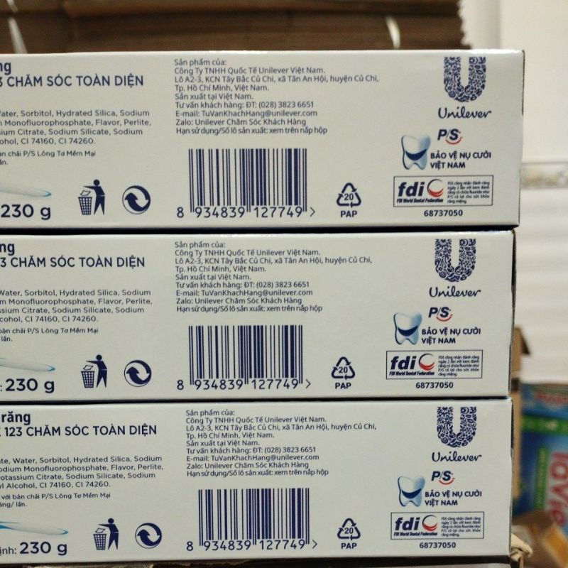 Kem đánh răng P/S 123 toàn diện