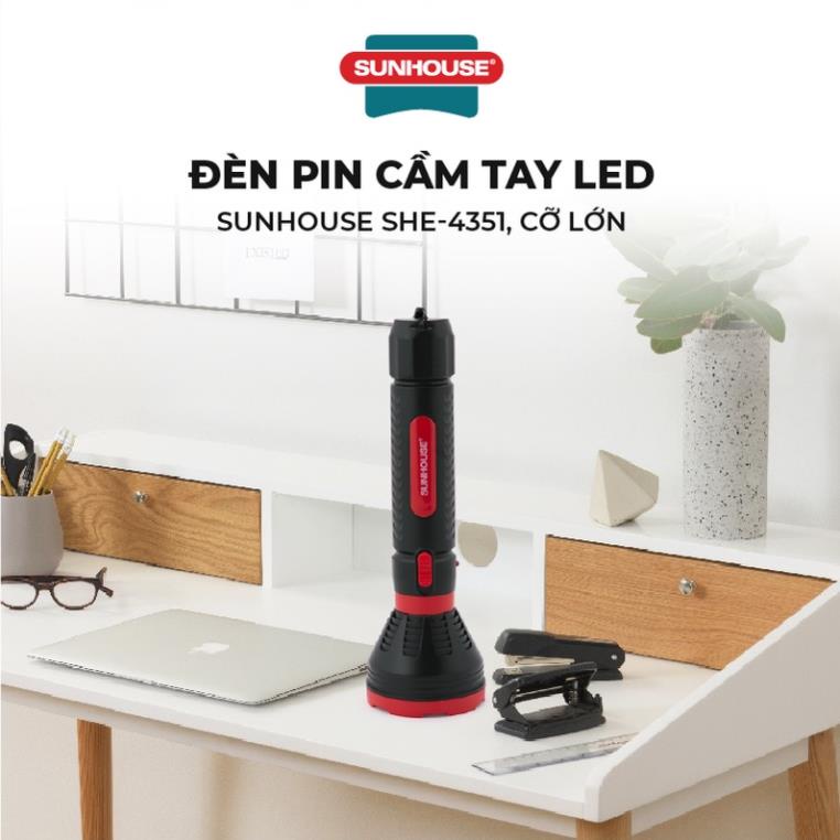 Đèn pin cầm tay siêu sáng SUNHOUSE SHE-4351 cỡ lớn