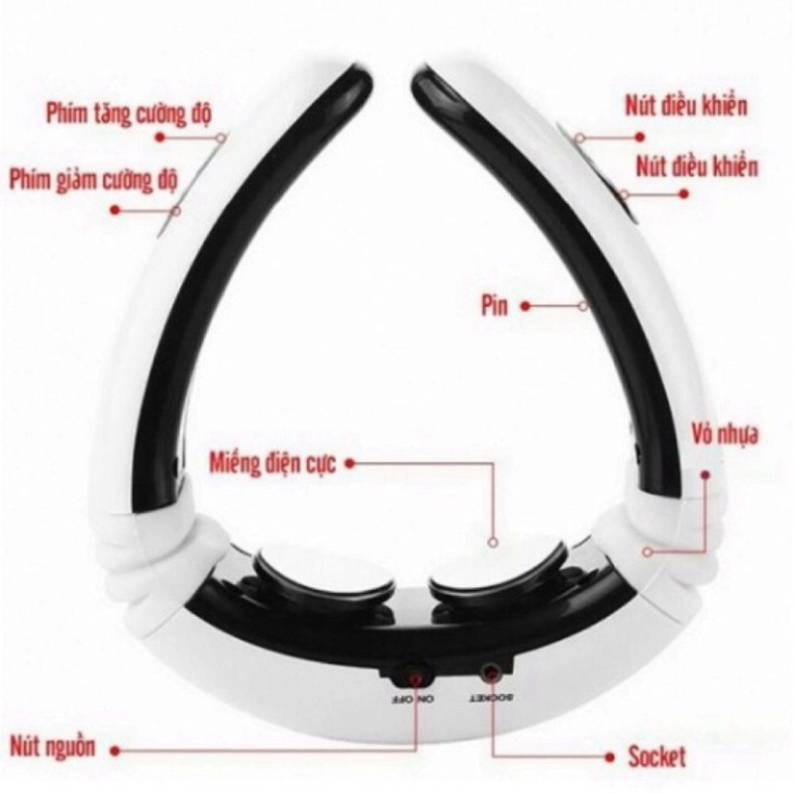 Máy Massage Cổ Vai Gáy Trị Liệu Cao Cấp - Hàng Loại 1 - Máy Massager Xung Điện Đa Năng Chính Hãng