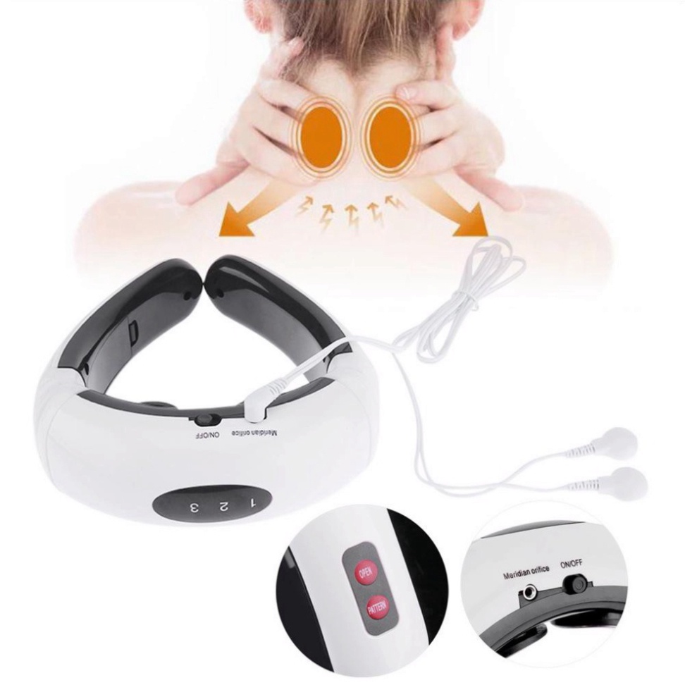 Máy Massage Cổ Vai Gáy Trị Liệu Cao Cấp - Hàng Loại 1 - Máy Massager Xung Điện Đa Năng Chính Hãng