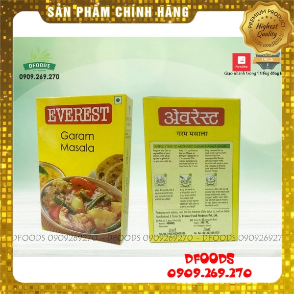 Giao nhanh Gia vị EVEREST GARAM MASALA 100g, 1kg