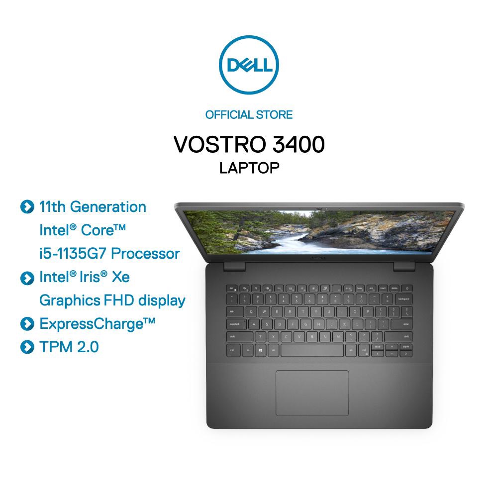 Laptop Dell Vostro 3400, i5-1135G7, 8GB, 256GB, 14.0" FHD, Win 10, Black (70234073)