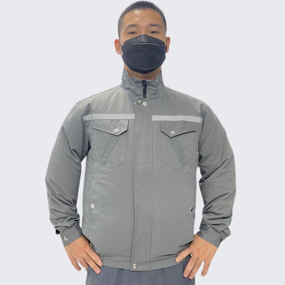 Áo điều hòa màu xám ghi  Pin japan 32000 mah quạt 12v chạy được 10-14 tiếng liên tục