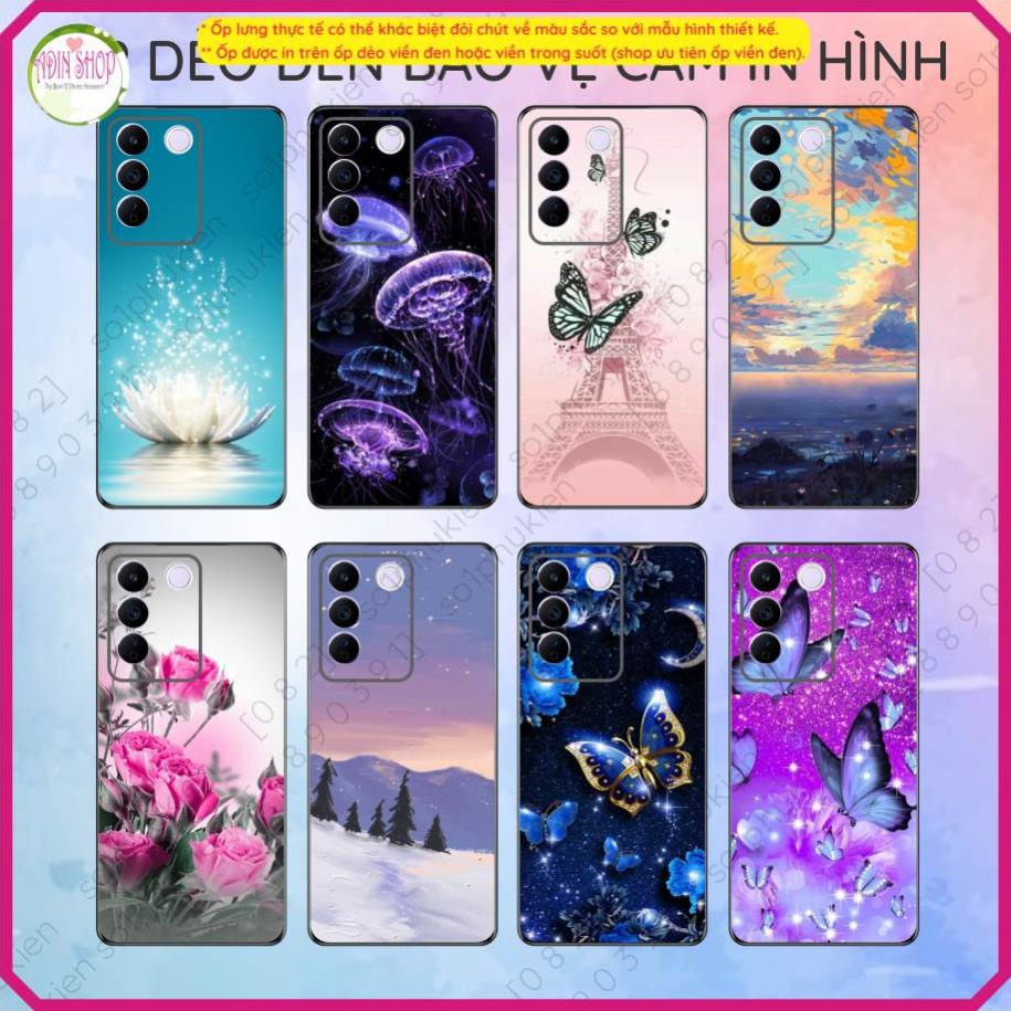 Ốp lưng VIVO V27 5G / V27 Pro / V27E / S16E / S16 Pro / S16 dẻo đen bảo vệ cam hình phong cảnh nhiều