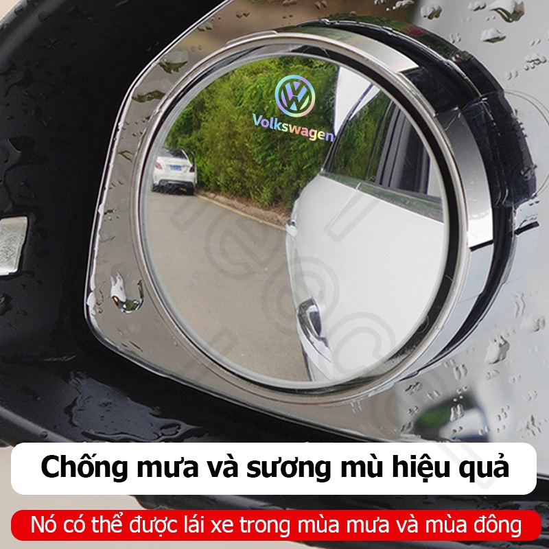 Sieece 2 Chiếc GưƠNg CầU LồI Ô Tô Gương Điểm Mù Ô Tô Gương Tròn Nhỏ Ô Tô Cho Volkswagen Polo Tiguan Beetle Scirocco