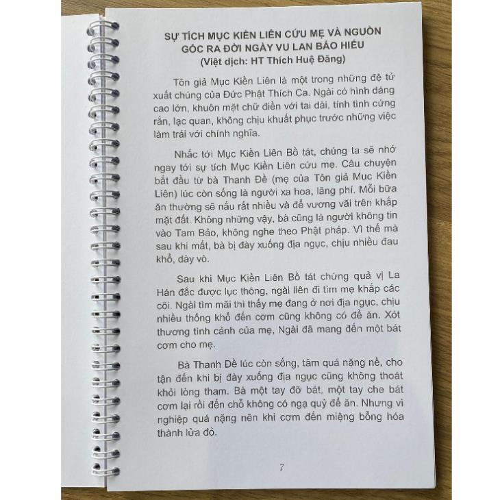 Tặng viết, Sổ Chép Kinh Vu Lan Báo Hiếu mẫu cao cấp tuệ nga