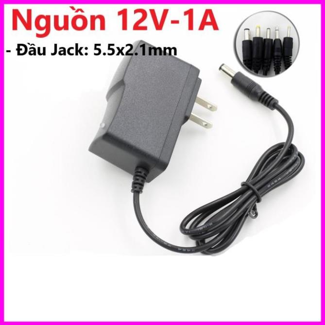 Nguồn Adapter 5V 9V 12V 24V 1A/2A Đầu Jack DC 5.5*2.1mm - Dây dài 1 mét, Mới 100%