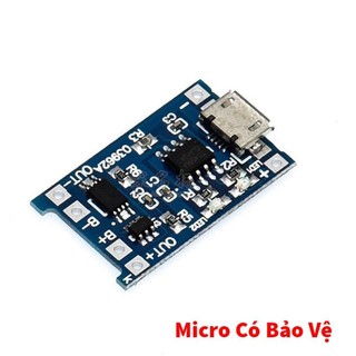 Mạch sạc pin tp4056 - sạc pin 18650 - lion 3v7- 4v2 có bảo vệ pin