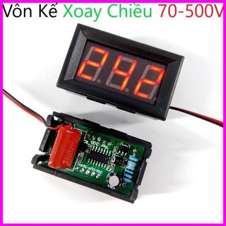 Vôn kế xoay chiều ac 70-500v 0.56 inch màu đỏ, màu xanh lá cây