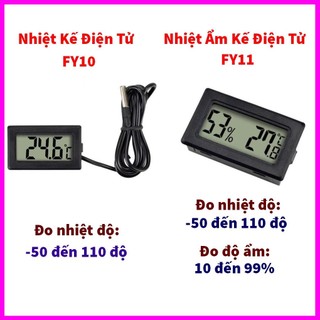 Nhiệt kế điện tử -50c có đầu dò nhiệt độ, nhiệt ẩm kế điện tử đo nhiệt độ và độ ẩm 10-99%