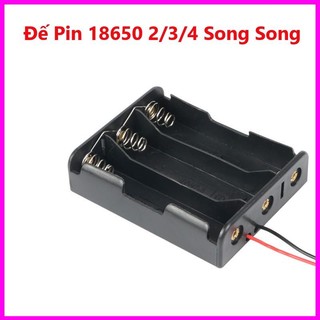 Đế pin 18650 song song, đế 2 pin, 3 pin, 4 pin, pin sạc dự phòng 18650 3.7v 1500mah - tuổi thọ 1000 lần sạc