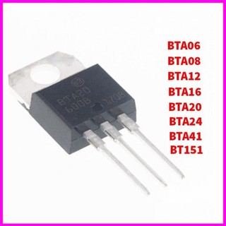 Triac bta06 bta08 bta12 bta16 bta20 bta24 bta41 bt151 600b/700b thysistor 600v/700v chân cắm to-220