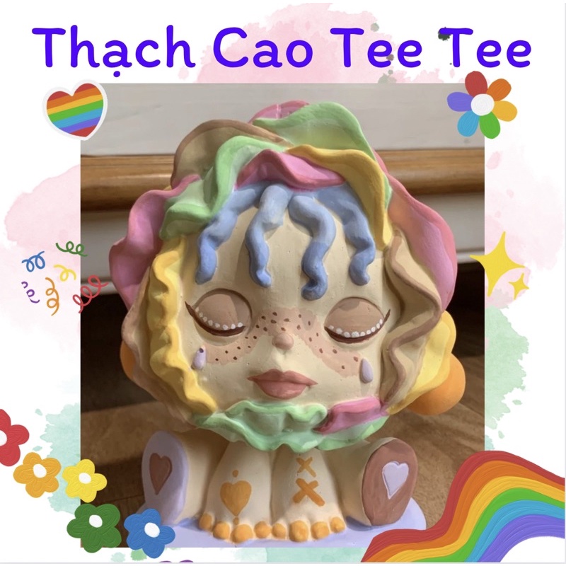 Tô tượng thạch cao size XXL Skull Panda cao cấp ( kèm màu và cọ)