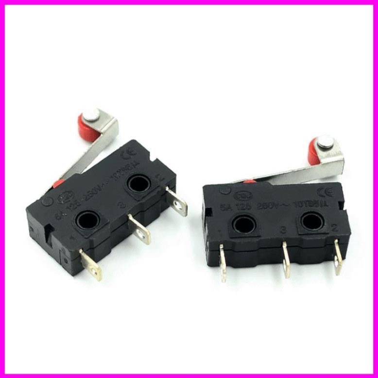 Công Tắc hành Trình Có Bánh Xe KW11 5A-250V - Kích Thước 6.4*20mm, KW12-A không cán, KW11-3Z-2 cán dài 16mm, 25mm