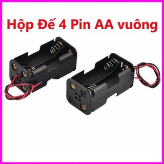 Hộp đế 4 pin aa vuông,hộp đế pin con thỏ to pin con thỏ cỡ aa lớn, pin 1,5v