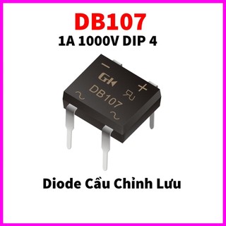 Diode cầu chỉnh lưu db107 1a 1000v dip 4 chân cắm