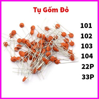 Combo 10 con - tụ gốm 101, tụ gốm 102, tụ gốm 103, tụ gốm 104, tụ gốm 22p, tụ gốm 33p