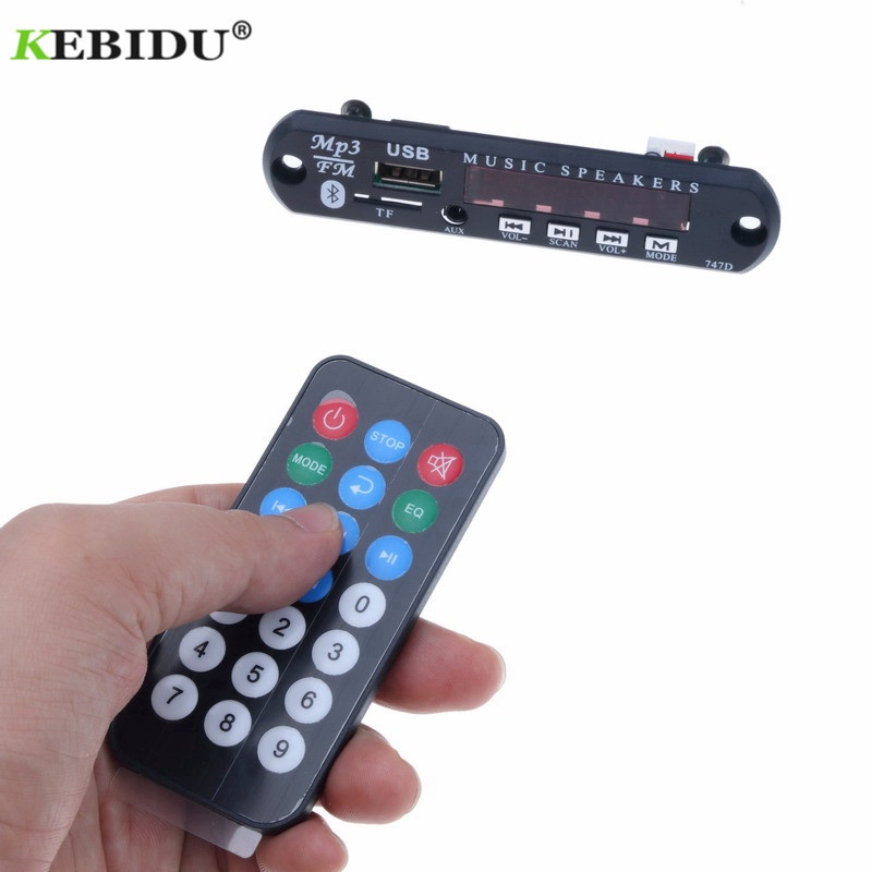Mới về Bộ mô-đun giải mã âm thanh không dây Bluetooth MP3 WMA DC 12V 5V cho xe hơi thietbixehoi