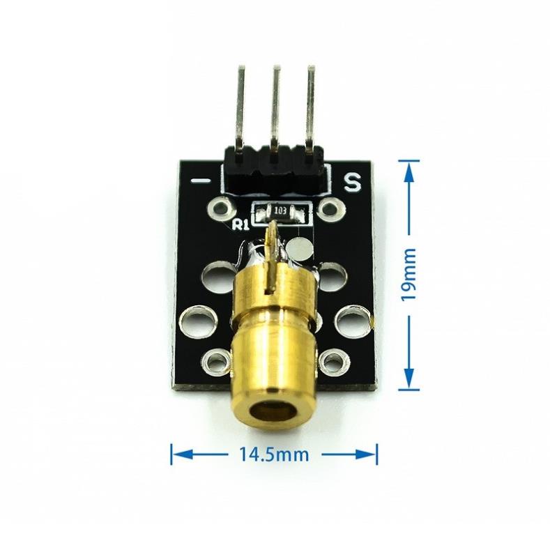 Module cảm biến phát tia lazer màu đỏ 5V - Bước sóng 650nm