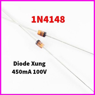 Túi 10 con - diode xung 1n4148 450ma 100v chân cắm do-35 dip - diode zenner 4148