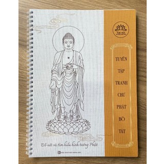 Tặng viết - sổ tay tô tranh phật và bồ tát khổ a4 - ý nghĩa các vị phật totranh