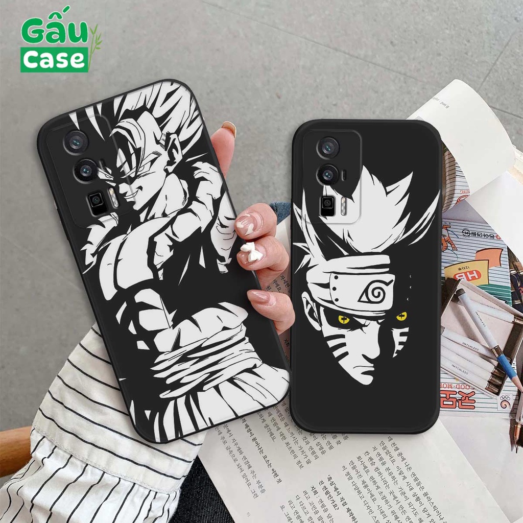 Ốp TPU cạnh vuông Xiaomi Redmi K60 / K60 Pro hình songoku, naruto trạng thái siêu ngầu, rẻ đẹp