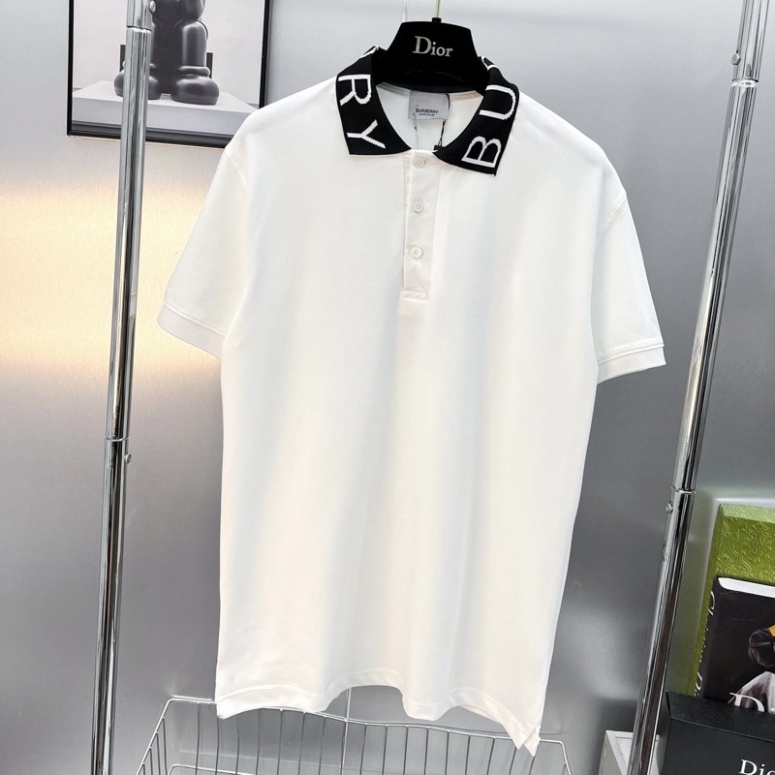 Áo polo nam BBR cotton cá sấu 100% Trơn Pha Dệt Chữ Quanh Cổ Kiểu Dáng Basic Siêu Cháy Phố 2023