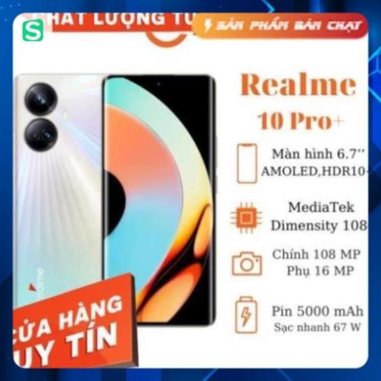 Điện thoại Realme 10 pro+ cấu hình MediaTek Dimensity 1080  . Hàng Chính hãng - Bảo hành 12 tháng - Kèm phụ kiện