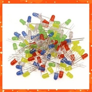 Gói 10 con - led các loại - led đục, siêu sáng, phủ màu, phi 3, phi 5, 3mm, 5mm màu đỏ, xanh lá, xanh dương, vàng, trắng