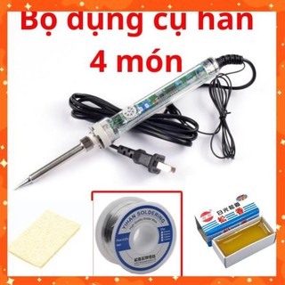 Combo Máy hàn 907+Cuộn Thiếc 50g + nhựa thông + bọt biển chữ nhật