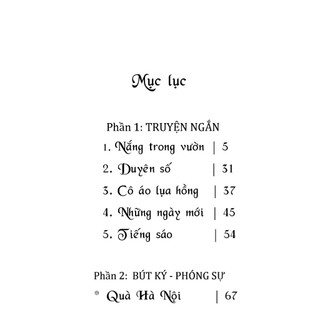 Sách - Nắng Trong Vườn - Thạch Lam - Trí Việt