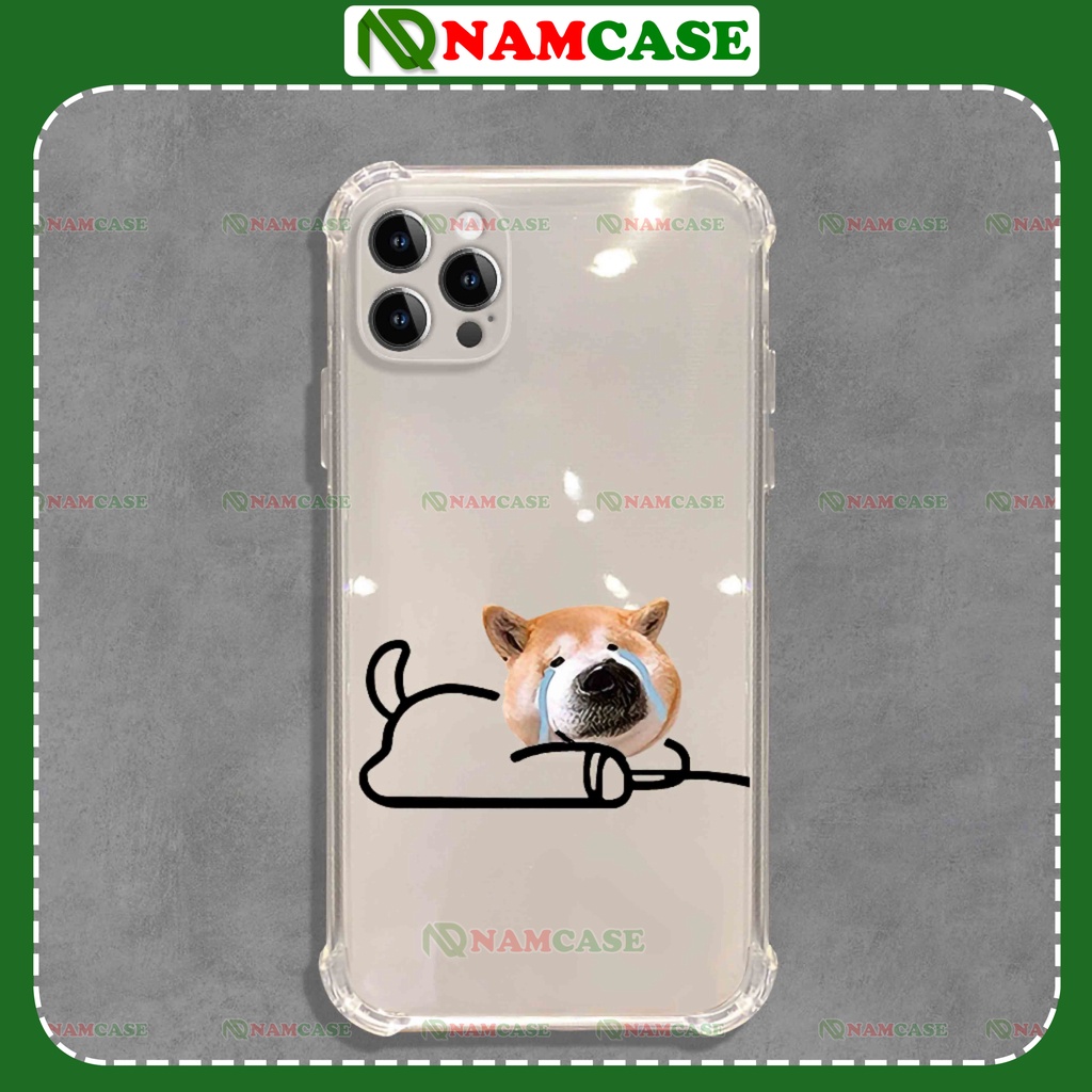 Ốp lưng iphone chó mèo chống sốc 4 góc silicon dẻo trong suốt bảo vệ camera ip 6/6s/7/8/X/XS/11/12/13/14 Pro Plus Max
