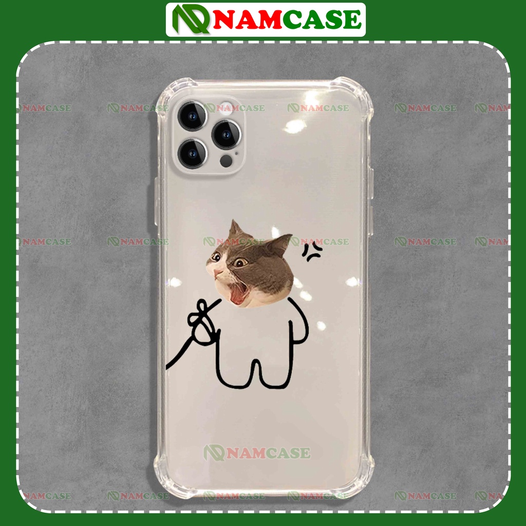 Ốp lưng iphone chó mèo chống sốc 4 góc silicon dẻo trong suốt bảo vệ camera ip 6/6s/7/8/X/XS/11/12/13/14 Pro Plus Max
