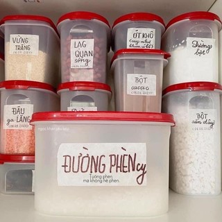 SẴN SET 8 HỘP TUPPERWARE ĐỰNG ĐỒ KHÔ