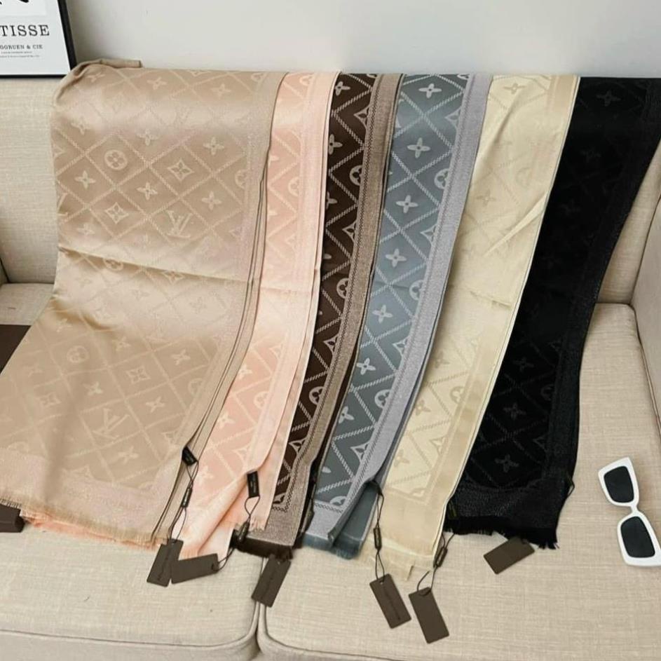 (FULL BOX ) Khăn Lụa Đũi Ánh Nhũ Cao Cấp Bản Dài 75x180cm Phong Cách Trẻ Trung - Hàng có sẵn