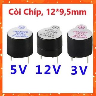 Còi chíp, còi báo, còi 3v, 5v, 12v 12*9,5mm