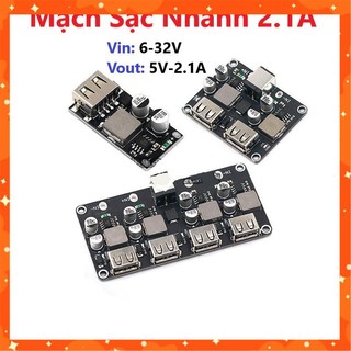 Mạch sạc nhanh hỗ trợ qc2.0 - qc3.0 - 2 cổng usb, 1 cổng usb