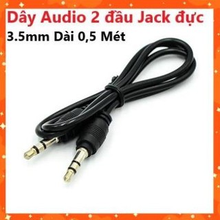 Dây audio 2 đầu jack đực 3.5mm dài 0,5 mét