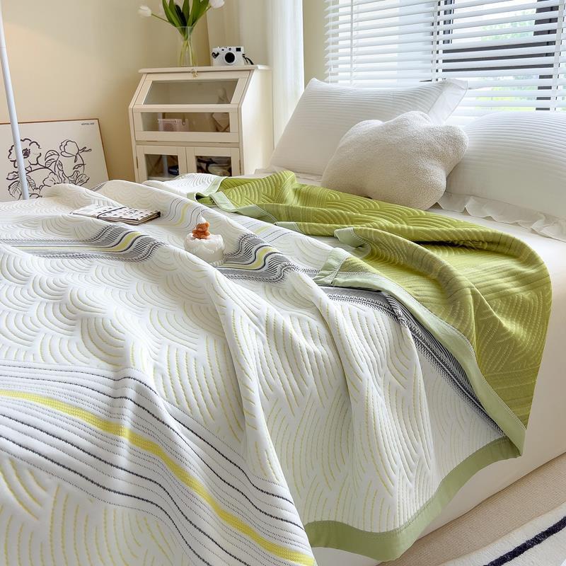 Chăn cotton Dệt Kim Ba Lớp Mỏng Mát Mẻ Cho Mùa Hè