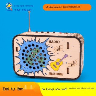 Công nghệ DIY Sản xuất nhỏ Đài phát thanh trẻ em Mô hình học sinh tiểu Đồ chơi lắp ráp thủ tự làm Thí nghiệm khoa