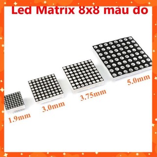 Led matrix 8x8 1.9mm, 3mm, 3,75, 5mm màu đỏ