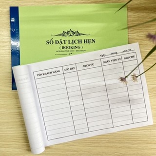 Sổ đặt lịch hẹn khổ a5 15x20cm - 100 tờ/quyển