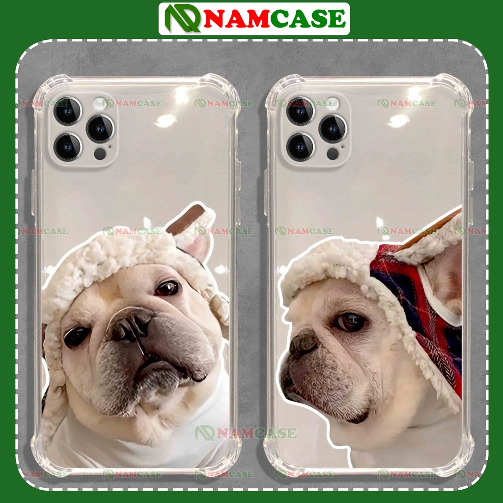 Ốp lưng iphone chó mèo chống sốc 4 góc silicon dẻo trong suốt bảo vệ camera ip 6/6s/7/8/X/XS/11/12/13/14 Pro Plus Max