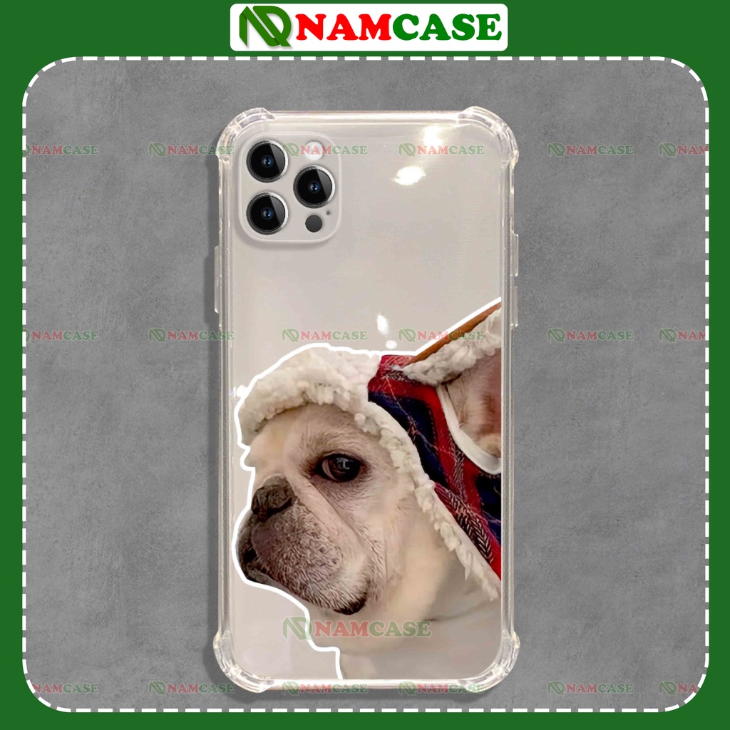 Ốp lưng iphone chó mèo chống sốc 4 góc silicon dẻo trong suốt bảo vệ camera ip 6/6s/7/8/X/XS/11/12/13/14 Pro Plus Max
