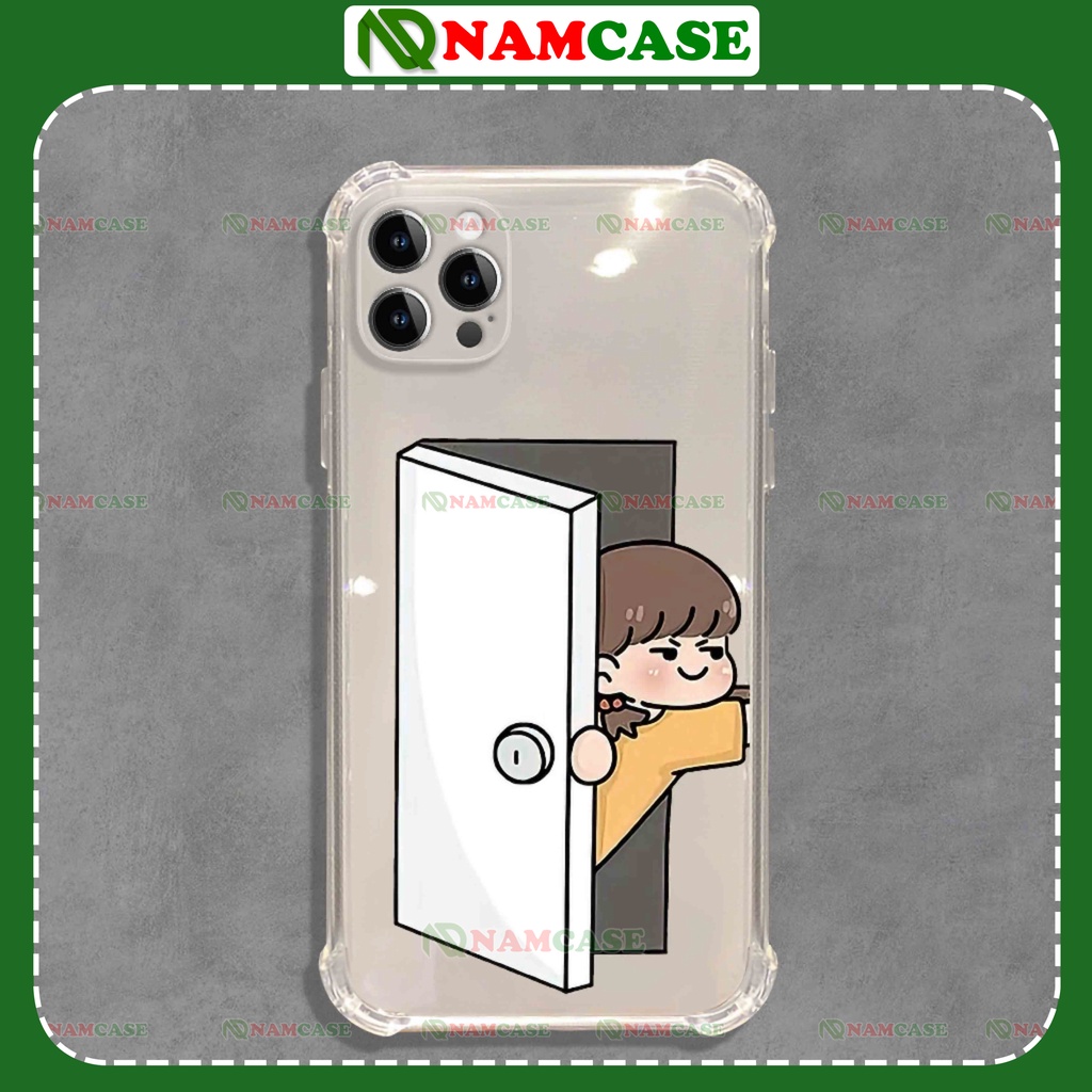 Ốp lưng iphone chó mèo chống sốc 4 góc silicon dẻo trong suốt bảo vệ camera ip 6/6s/7/8/X/XS/11/12/13/14 Pro Plus Max