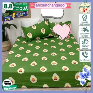 Ga Trải Giường Bo Chun Sẵn 1m8x2m,2mx2m2,bơ xanh